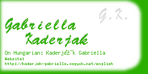 gabriella kaderjak business card